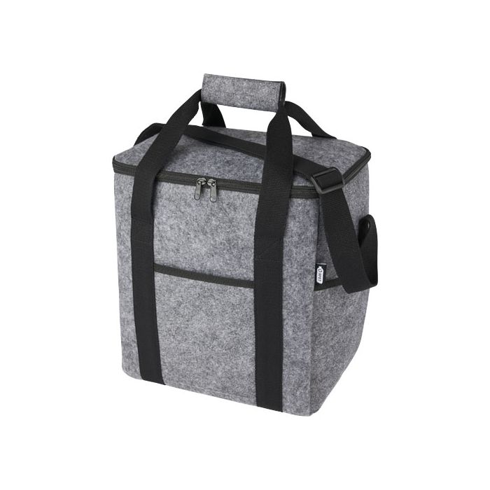 Felta torba termoizolacyjna na butelkę wykonana z filcu z recyklingu posiadającego certyfikat GRS o pojemności 21 l-Średni szary – Gift Design