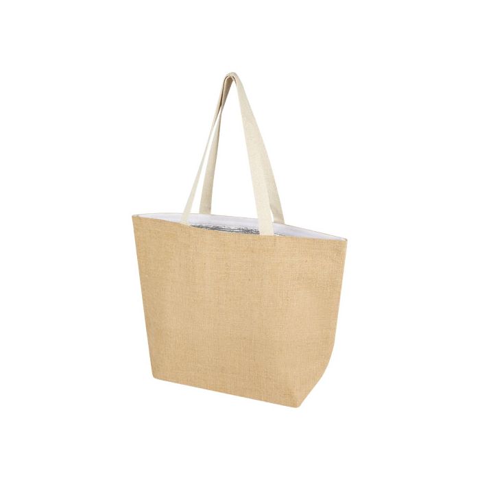 Juta torba na zakupy z juty gramaturze 300 g-m² i pojemności 12 l-Naturalny – Gift Design