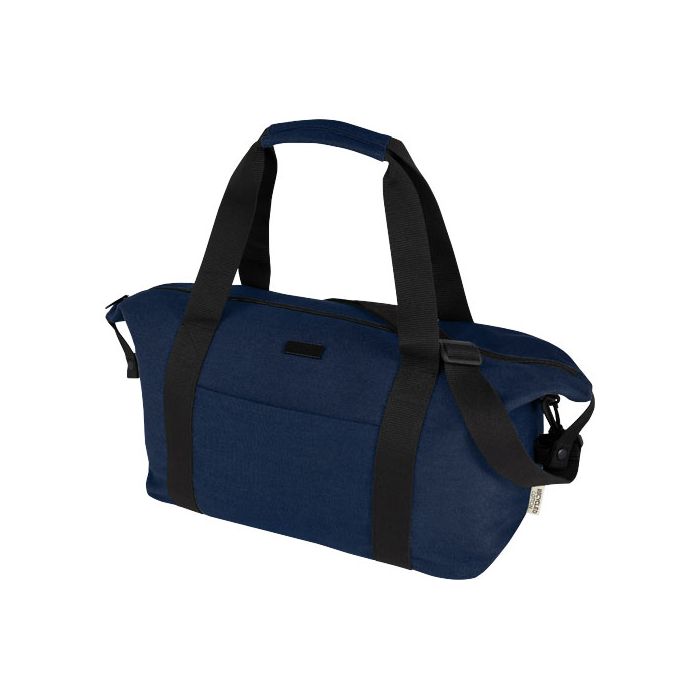 Joey sportowa torba podróżna o pojemności 25 l z płótna z recyklingu z certyfikatem GRS-Granatowy – Gift Design