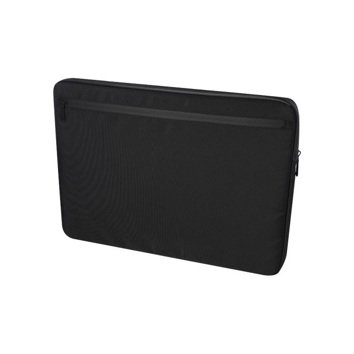 Rise etui na laptopa o przekątnej 15,6 cali z tworzywa sztucznego pochodzącego z recyklingu z certyfikatem GRS-Czarny – Gift Design