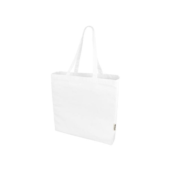 Odessa torba na zakupy z materiału z recyklingu o gramaturze 220 g-m²-Biały – Gift Design