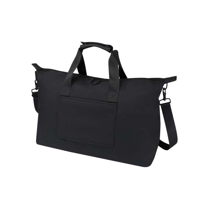 Torba podróżna na laptopa 15,6" Turner z materiałów recyklingowanych GRS, o pojemności 36 l-Czarny – Gift Design