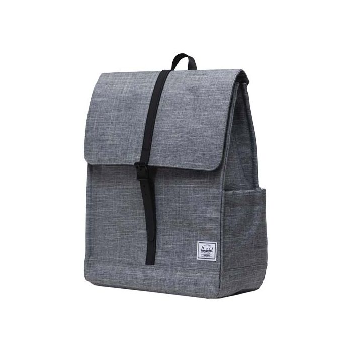 Herschel City plecak z materiałów z recyklingu o pojemności 16 l-Melanż szary – Gift Design