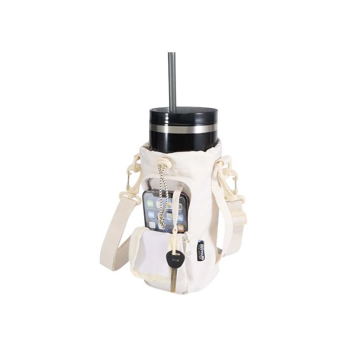 Trip Aware™, torba na butelki wykonana z materiałów z recyklingu, 2 l-Złamana biel – Gift Design