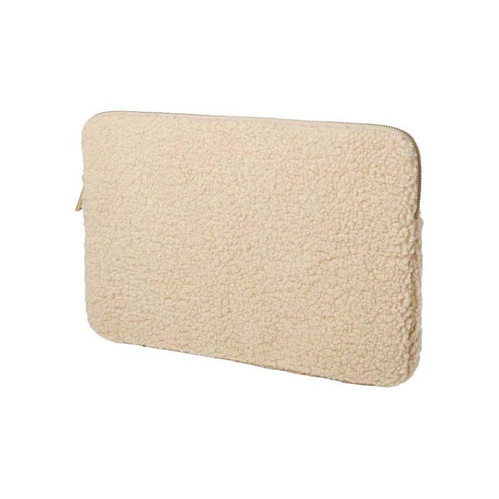 Bear 13-calowe etui sherpa na laptopa z recyklingu z certyfikatem GRS, o pojemności 2 l-Naturalny – Gift Design