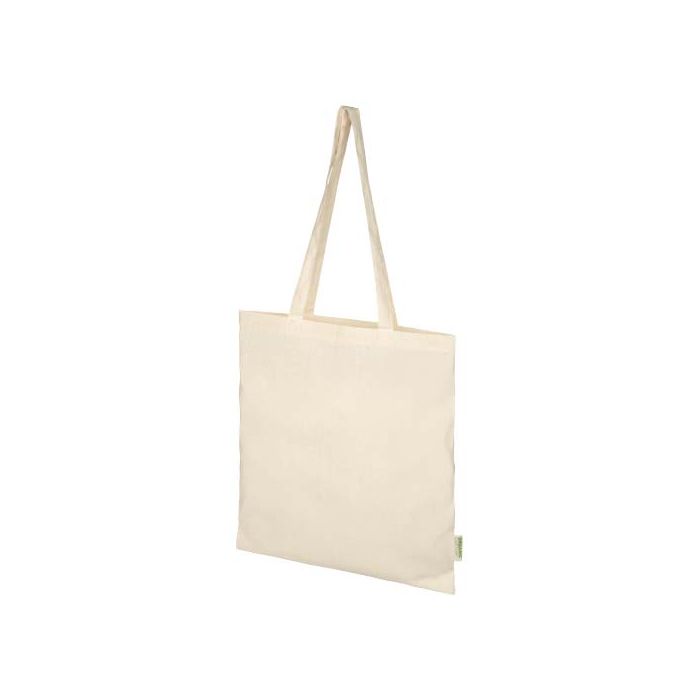 Odisha organiczna torba na zakupy z certyfikatem OCS o gramaturze 100 g-m², 7 l -Naturalny – Gift Design