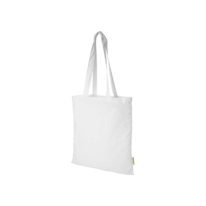 Odisha organiczna torba na zakupy z certyfikatem OCS o gramaturze 140 g-m², 7 l -Biały – Gift Design