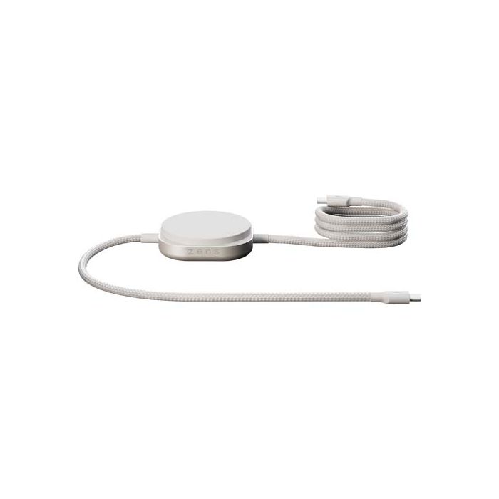 Zens Pro 2 kabel ładujący USB-C 2 w 1 o mocy 140 W-Biały – Gift Design