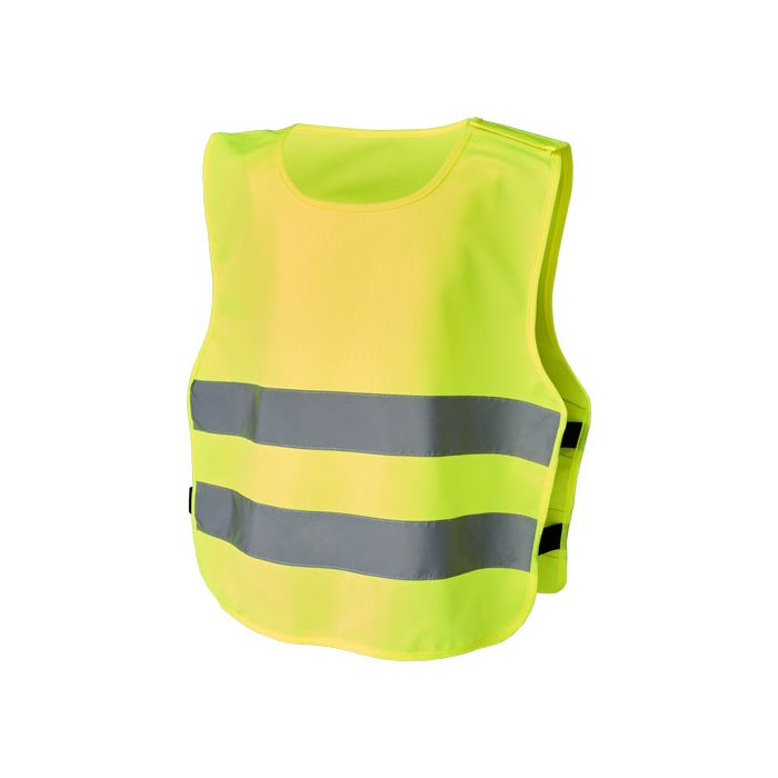 Kamizelka bezpieczeństwa Odile z zapięciem na rzepy dla dzieci w wieku 3-6 lat-Neonowy żółty – Gift Design