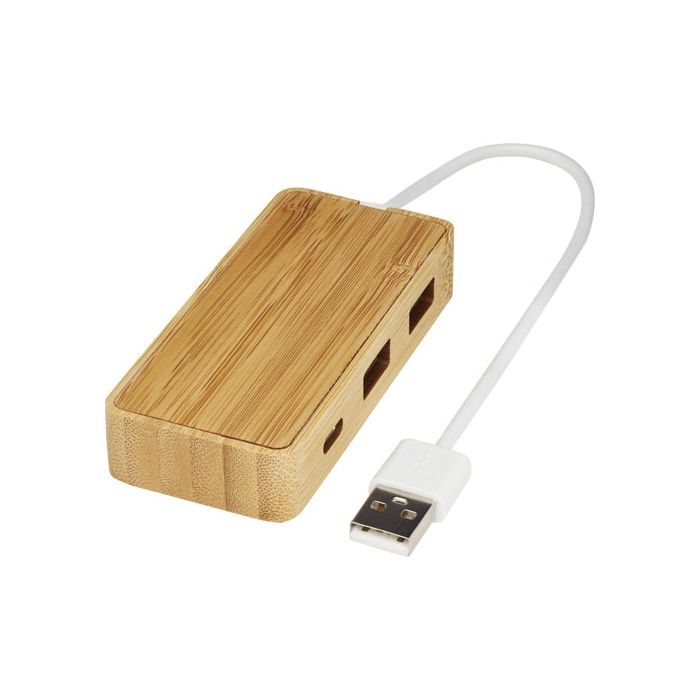 Tapas bambusowy koncentrator USB-Naturalny – Gift Design