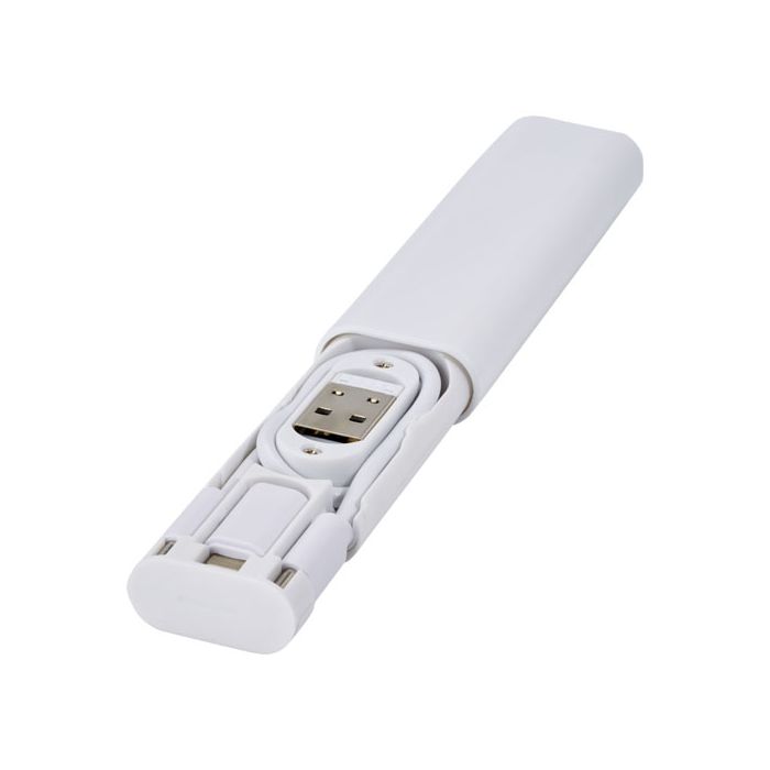 Whiz modułowy kabel do ładowania z tworzyw sztucznych pochodzących z recyklingu -Biały – Gift Design