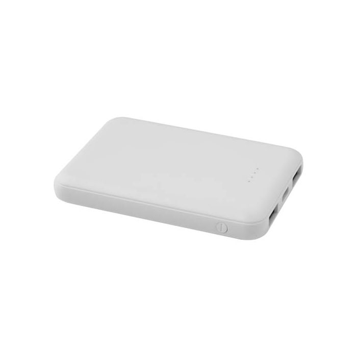 Asama powerbank o pojemności 5000 mAh Type-C z tworzyw sztucznych pochodzących z recyklingu-Biały – Gift Design