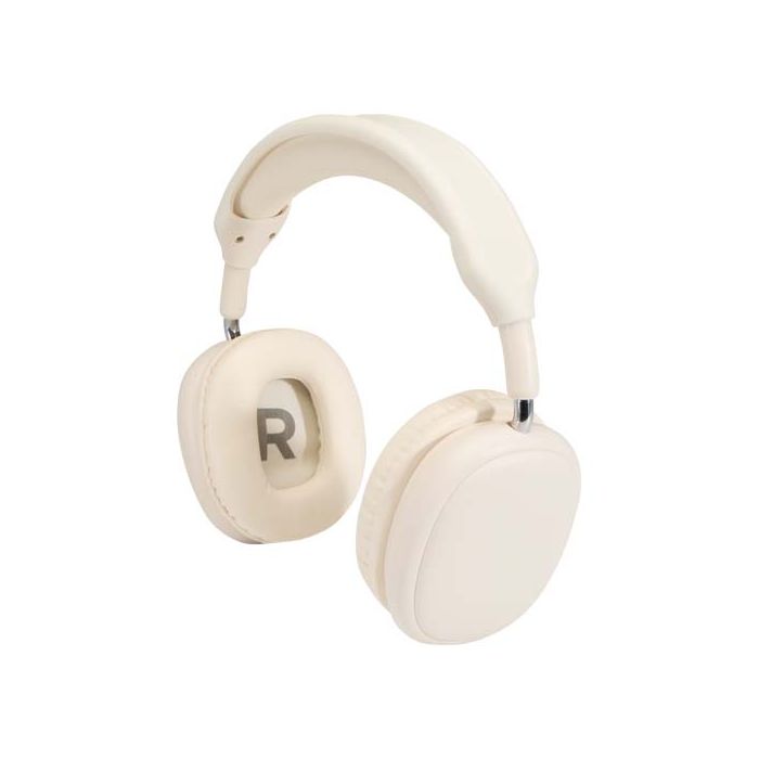 Alzir bezprzewodowy zestaw słuchawkowy Bluetooth® wokółuszny z tworzyw sztucznych pochodzących z recyklingu-Biały – Gift Design