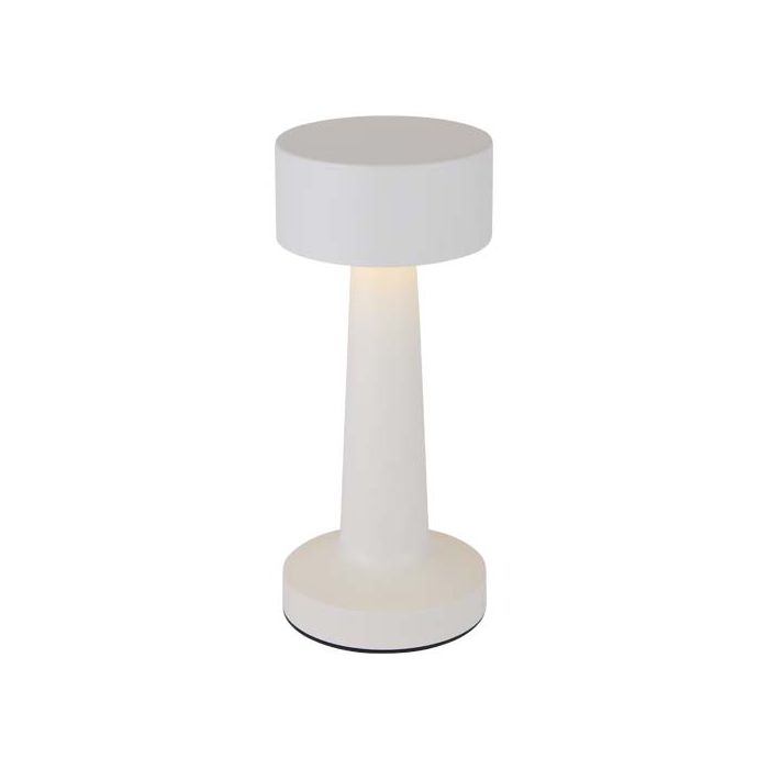 Aludra lampa stołowa z możliwością ładowania i ściemniania, z 3 trybami świecenia-Biały – Gift Design