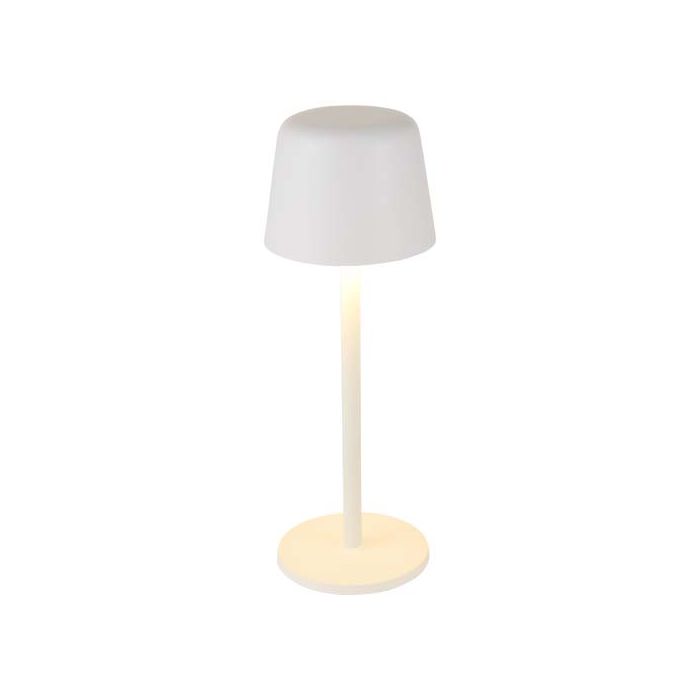 Alya lampa stołowa z możliwością ładowania i ściemniania, z 3 trybami świecenia-Biały – Gift Design