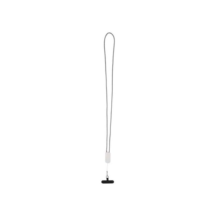 Anser smycz do smartfona z tworzyw sztucznych pochodzących z recyklingu z wbudowanym kablem 5 w 1 obsługującym moc 27 W-Biały – Gift Design