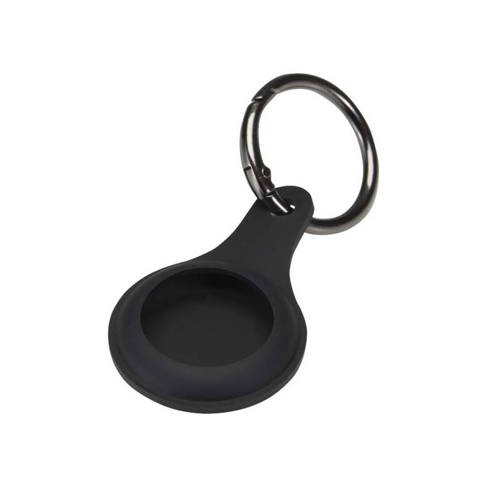 Nebula – uchwyt na znacznik śledzący Find My wykonany z plastiku pochodzącego z recyklingu-Czarny – Gift Design