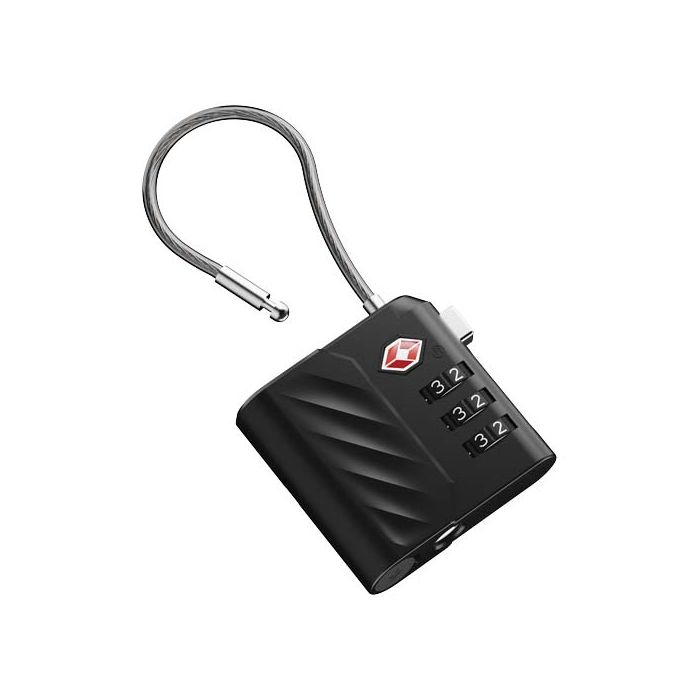 Zamek szyfrowy Xtorm Lock Tag TSA z funkcją lokalizacji-Czarny – Gift Design