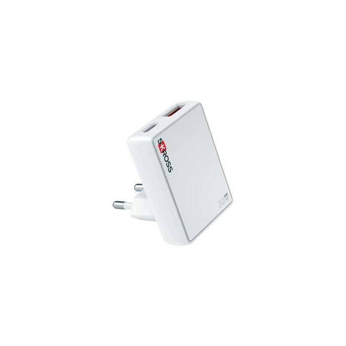 Ładowarka ścienna SKROSS® Slim 30 W (wersja europejska)-Biały – Gift Design