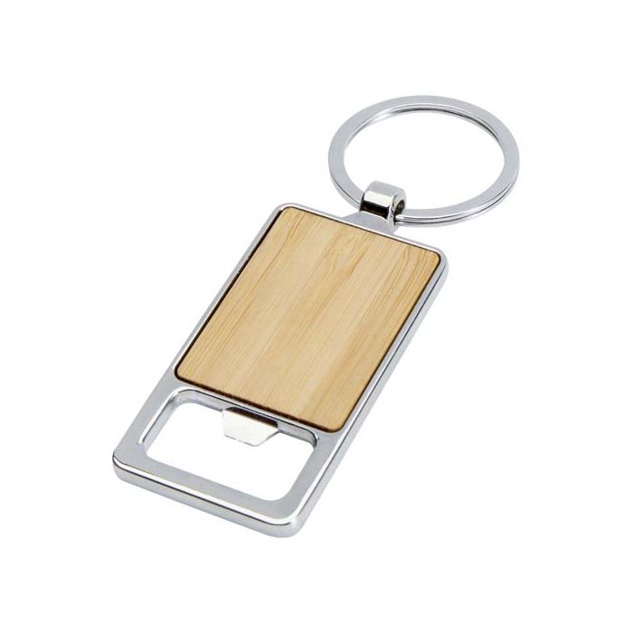 Snapper bambusowy brelok z otwieraczem do butelek-Naturalny – Gift Design