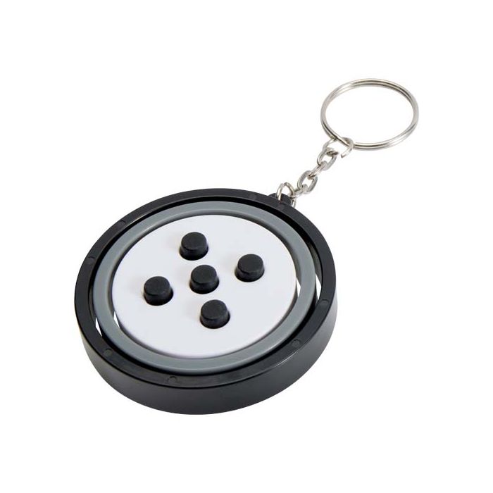 Spinx brelok z tworzyw sztucznych pochodzących z recyklingu z bączkiem-Czarny – Gift Design