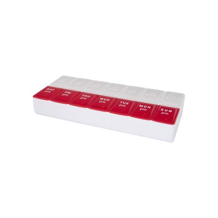 Cycle 7-dniowy organizer na witaminy (rano i wieczorem)-Czerwony – Gift Design