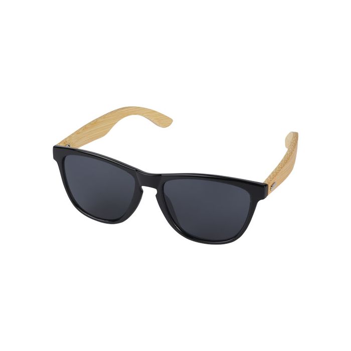 Sun Ray okulary przeciwsłoneczne wykonane z włókien bambusa i plastiku zaśmiecającego oceany-Naturalny – Gift Design
