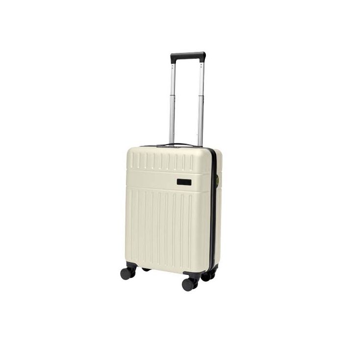 Rover twarda walizka na kółkach z tworzyw sztucznych pochodzących z recyklingu z certyfikatem GRS o wysokości 51 cm i pojemno-Piaskowiec – Gift Design