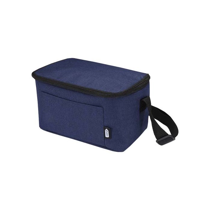Tundra torba termoizolacyjna RPET z certyfikatem GRS na 6 puszek 5L-Melanż granatowy – Gift Design