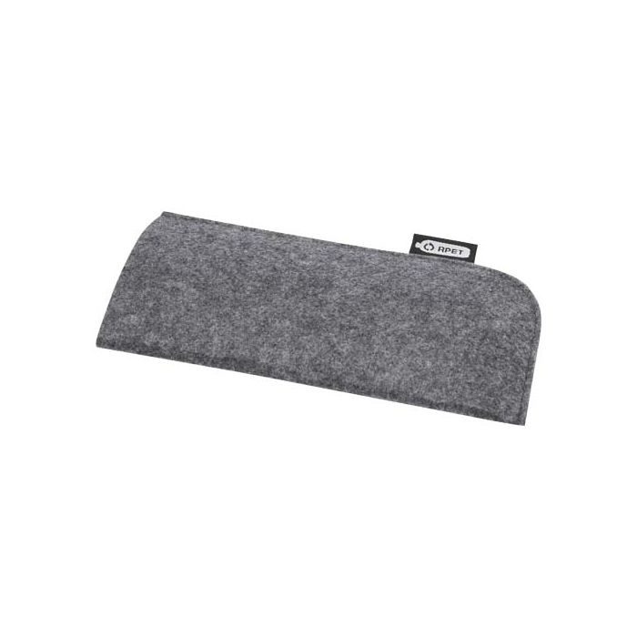 Felta woreczek na okulary wykonany z materiałów z recyklingu z certyfikatem GRS-Średni szary – Gift Design