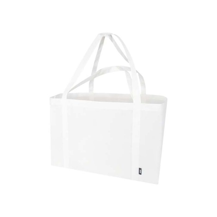 Jumbo bardzo duża torba na zakupy o pojemności 65 l wykonana z włókniny z recyklingu z certyfikatem GRS-Biały – Gift Design