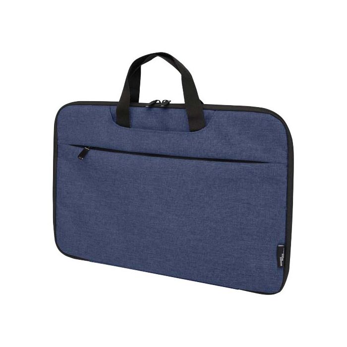 Libra etui na laptopa 2 w 1 o pojemności 3 l wykonane z materiałów z recyklingu z certyfikatem GRS-Melanż granatowy – Gift Design