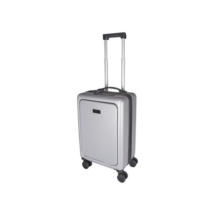Rover Pro twarda walizka na kółkach z tworzyw sztucznych pochodzących z recyklingu z certyfikatem GRS o wysokości 51 cm i poj-Srebrny – Gift Design