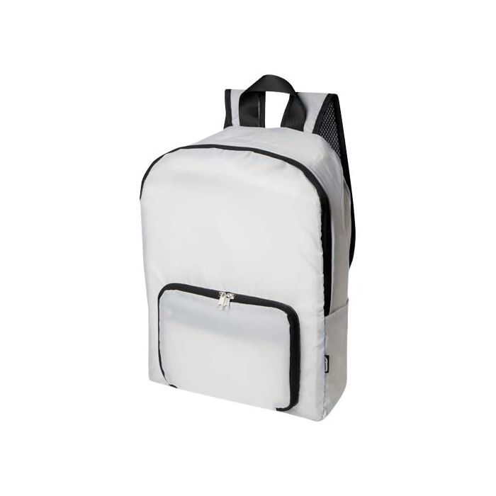 Składany plecak EcoFold z materiału RPET, o pojemności 15 l-Biały – Gift Design