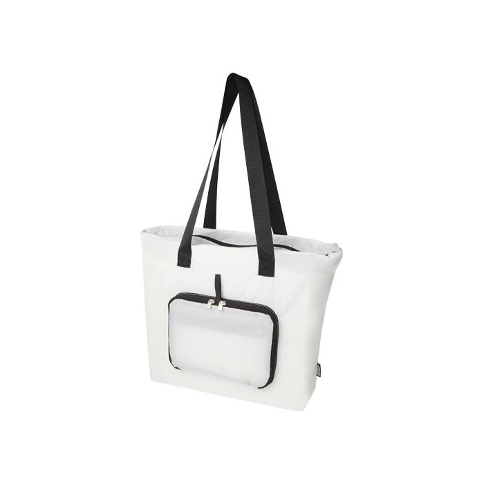Składana torba na zakupy EcoFold z materiału RPET, o pojemności 16 l-Biały – Gift Design