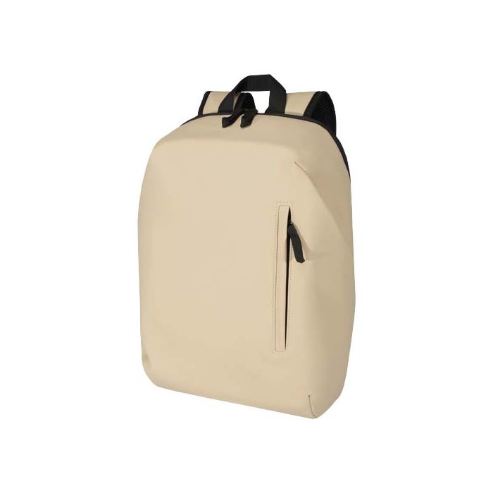 Resi Plus plecak na 15-calowego laptopa o pojemności 18 l z recyklingu, z certyfikatem GRS i zabezpieczeniem przed kradzieżą-Owsianka – Gift Design