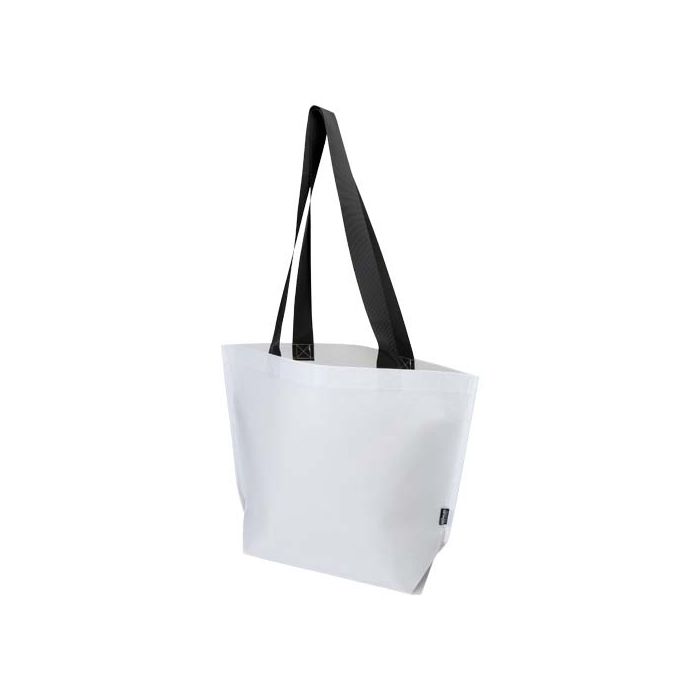 Duo torba na zakupy z certyfikatem GRS z recyklingu, podwójnie laminowana, 18 l-Biały – Gift Design