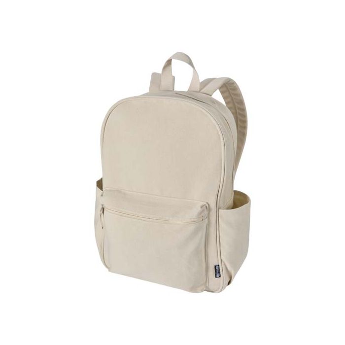 Recanvas miejski plecak na 15,6-calowego laptopa o pojemności 16 l z recyklingu z certyfikatem GRS-Piaskowiec – Gift Design