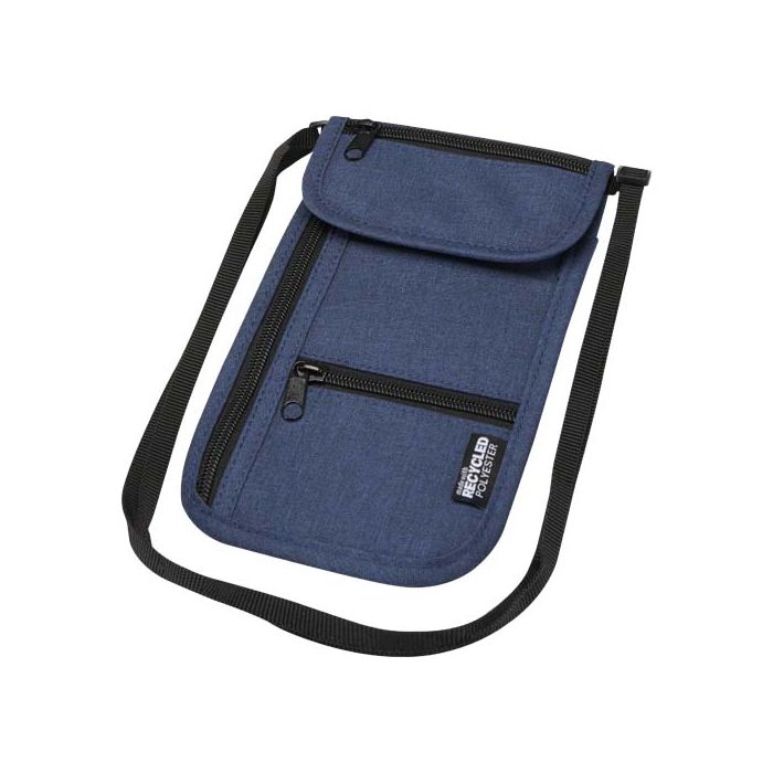 Ross inteligentna torba podróżna z certyfikatem GRS z recyklingu-Melanż granatowy – Gift Design