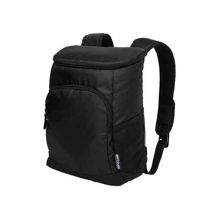 Plecak termoizolacyjny Chillpack na 18 puszek, z materiału z recyklingu z certyfikatem GRS, 16 l.-Czarny – Gift Design