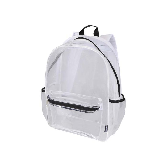 Mesh plecak z materiału pochodzącego z recyklingu o pojemności 18 l-Biały – Gift Design