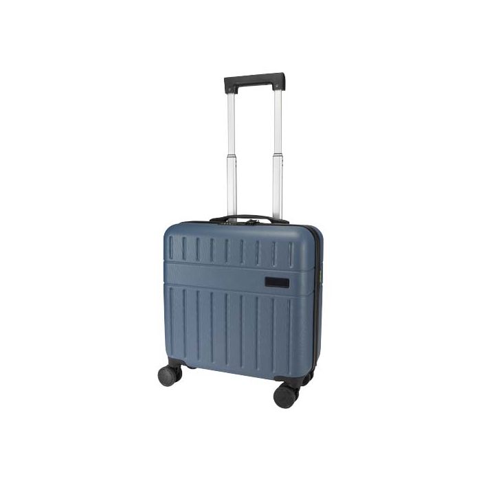 Rover - walizka na kółkach na laptop o przekątnej 16 cali, wykonana z materiałów z recyklingu (GRS), pojemność 30 litrów-Szaroniebieski – Gift Design