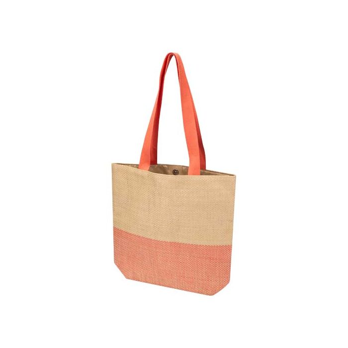 Rhythm - torba z papieru słomianego, pojemność 10 litrów-Ceglasty – Gift Design