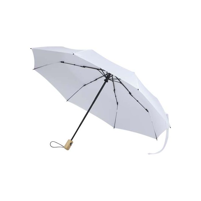 Renee – składany parasol 23 cale wyposażony w funkcję automatycznego otwierania i zamykania-Biały – Gift Design