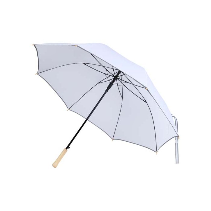 Parasol Norman 30 cali, wykonany z tworzywa sztucznego, odporny na wiatr -Biały – Gift Design