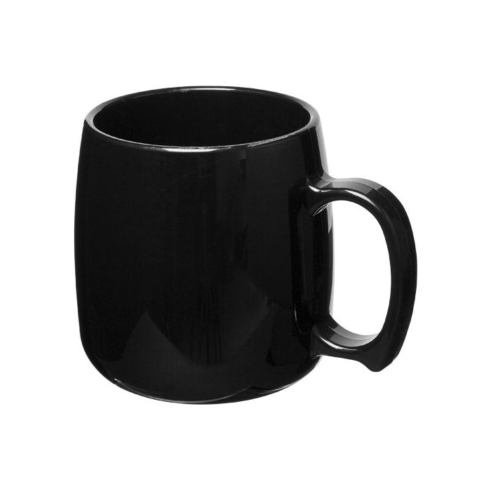 Kubek Classic wykonany z tworzywa sztucznego o pojemności 300 ml-Czarny – Gift Design