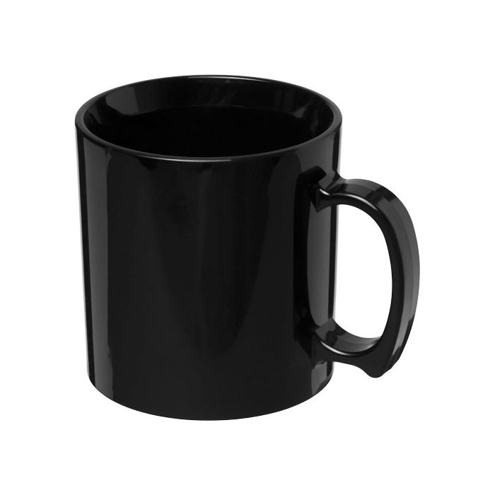 Kubek Standard wykonany z tworzywa sztucznego o pojemności 300 ml-Czarny – Gift Design
