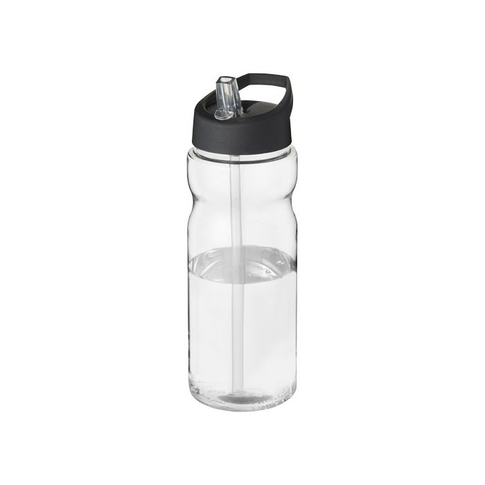 Bidon H2O Base® o pojemności 650 ml z wieczkiem z słomką-Przezroczysty – Gift Design