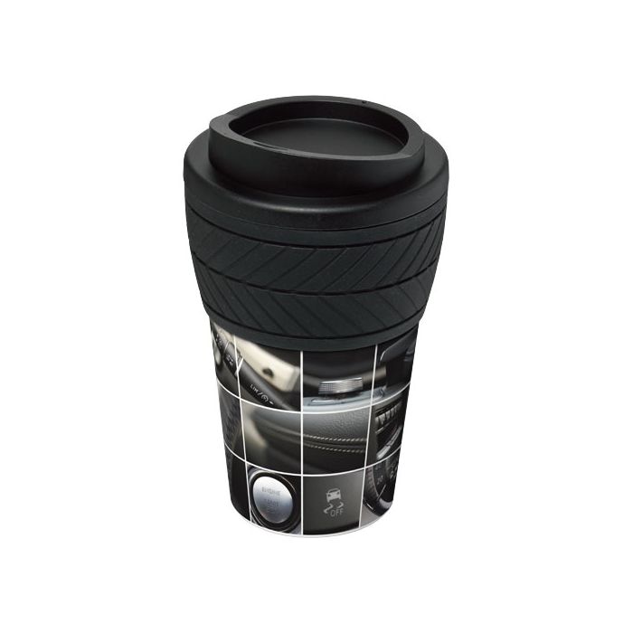 Kubek termiczny z serii Brite-Americano® tyre o pojemności 350 ml-Czarny – Gift Design
