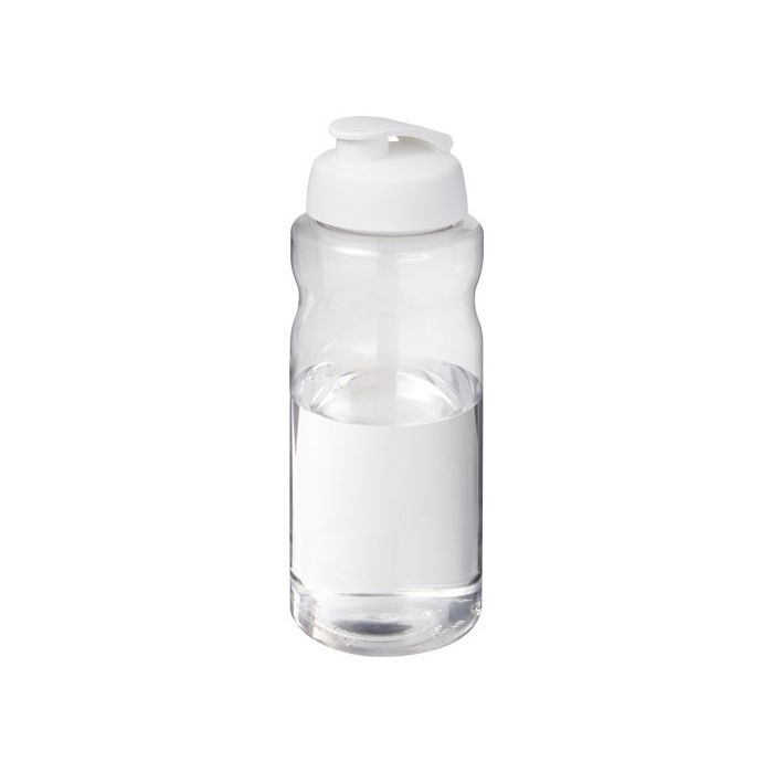 H2O Active® Big Base bidon z wieczkiem zaciskowym o pojemności 1 litra-Biały – Gift Design